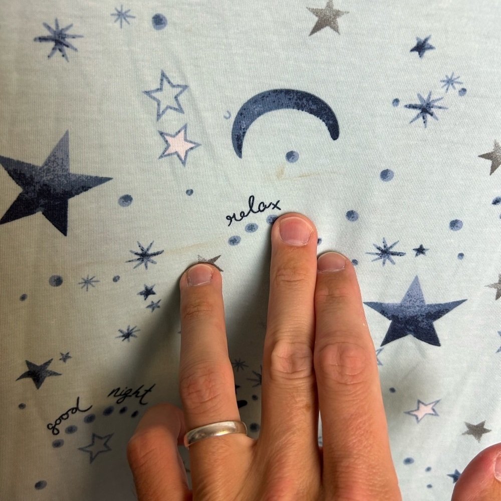 Enjoynight pajama Top Blue Star and Moon Novelty Print Size XL Blue comfortable - Picture 10 of 14